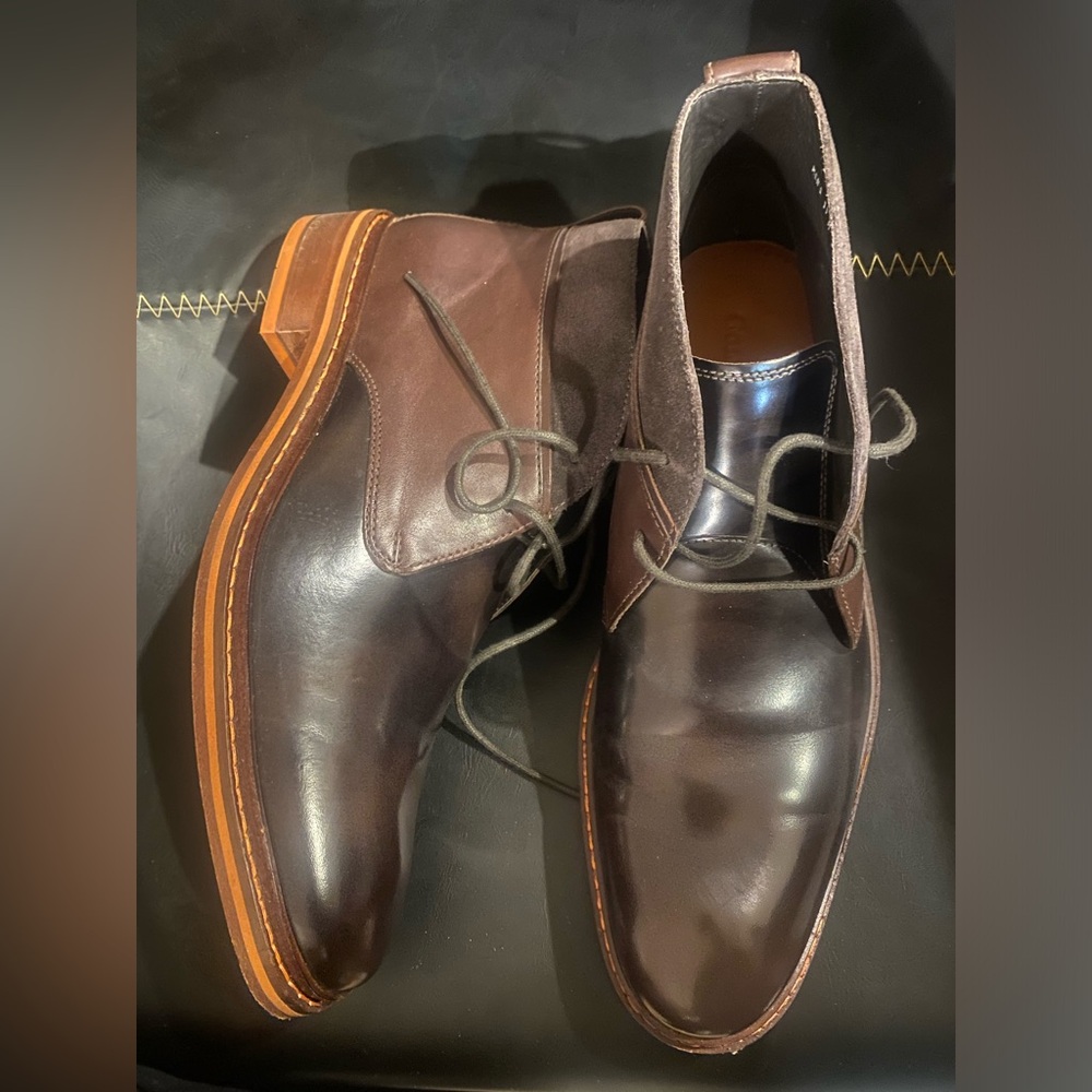 Cole Haan/Nike Men's Brown Leather Ankle Boots